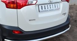 16 849 р. Одинарная защита заднего бампера из трубы диаметром 63 мм SLITKOFF  Toyota RAV4  XA40 (2012-2015) 5 дв. дорестайлинг. Увеличить фотографию 3