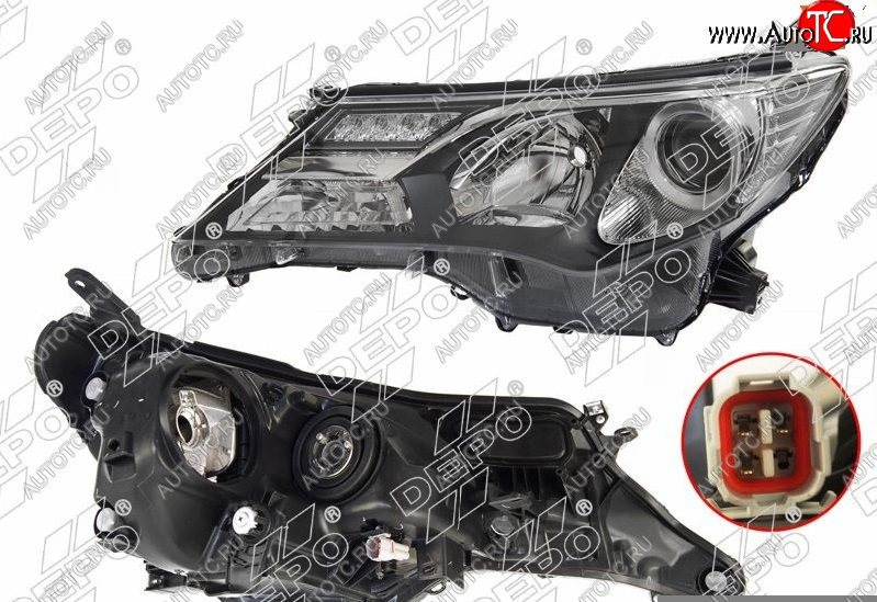21 999 р. Левая фара (ксенон, LED, с электрокорректором, Евросвет) DEPO  Toyota RAV4  XA40 (2012-2015)