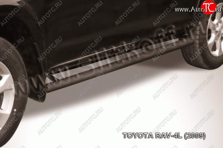 8 449 р. Защита порогов Slitkoff  Toyota RAV4  XA30 (2003-2010) (Цвет: серебристый)