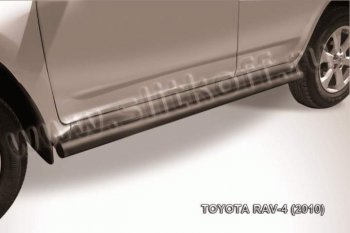 6 999 р. Защита порогов Slitkoff Toyota RAV4 XA30 5 дв. 2-ой рестайлинг (2010-2013) (Цвет: серебристый). Увеличить фотографию 1