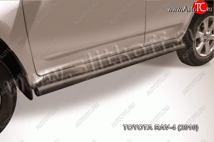 6 999 р. Защита порогов Slitkoff  Toyota RAV4  XA30 (2010-2013) (Цвет: серебристый)