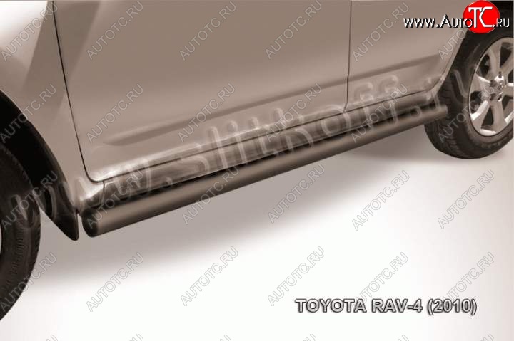 8 749 р. Защита порогов Slitkoff Toyota RAV4 XA30 5 дв. 2-ой рестайлинг (2010-2013) (Цвет: серебристый)
