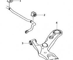 459 р. Полиуретановая втулка стабилизатора передней подвески (левая) Точка Опоры (22,2 мм)  Toyota RAV4 ( XA305,  XA30) (2005-2013). Увеличить фотографию 2
