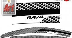 2 169 р. Комплект дефлекторов окон CA-Plastic  Toyota RAV4  XA40 (2012-2015) (Classic полупрозрачный, Без хром.молдинга). Увеличить фотографию 5