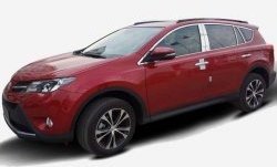 13 849 р. Накладки на стойки дверей СТ Toyota RAV4 XA40 5 дв. дорестайлинг (2012-2015) (Неокрашенные). Увеличить фотографию 3