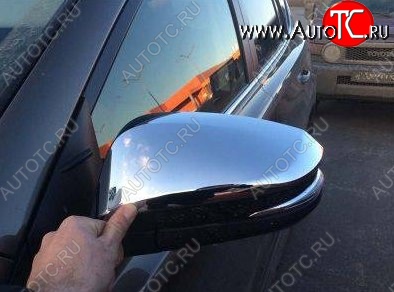 4 199 р. Накладки на зеркала CT v1  Toyota RAV4  XA40 (2012-2015) (Неокрашенные)