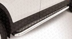 17 849 р. Широкая защита порогов с трубой диаметром 57 мм Slitkoff  Toyota RAV4  XA40 (2012-2015) (Цвет: нержавеющая полированная сталь). Увеличить фотографию 1