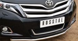 13 799 р. Одинарная защита переднего бампера диаметром 42 мм Russtal  Toyota Venza  GV10 (2012-2016). Увеличить фотографию 2