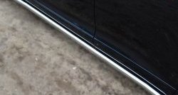 14 849 р. Защита порогов из круглой трубы диаметром 63 мм Russtal  Toyota Venza  GV10 (2012-2016) (Защита порогов с со скосами на торцах (вариант 1)). Увеличить фотографию 2