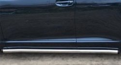 14 849 р. Защита порогов из круглой трубы диаметром 63 мм Russtal  Toyota Venza  GV10 (2012-2016) (Защита порогов с со скосами на торцах (вариант 1)). Увеличить фотографию 5