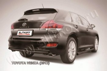 6 299 р. Защита задняя Slitkoff Toyota Venza GV10 рестайлинг (2012-2016) (Цвет: серебристый). Увеличить фотографию 1