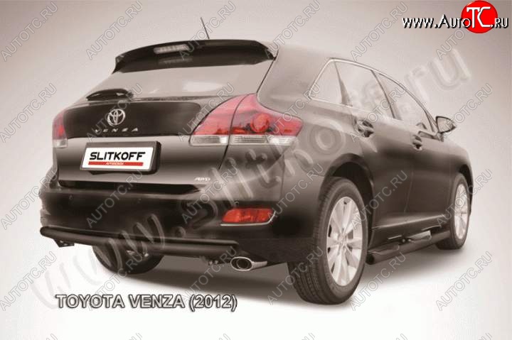 6 299 р. Защита задняя Slitkoff  Toyota Venza  GV10 (2012-2016) (Цвет: серебристый)