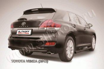 9 999 р. Защита задняя Slitkoff  Toyota Venza  GV10 (2012-2016) (Цвет: серебристый). Увеличить фотографию 1