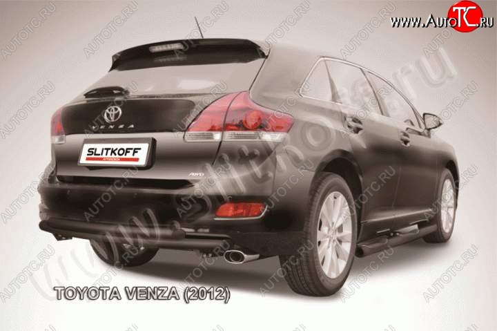 9 199 р. Защита задняя Slitkoff  Toyota Venza  GV10 (2012-2016) (Цвет: серебристый)