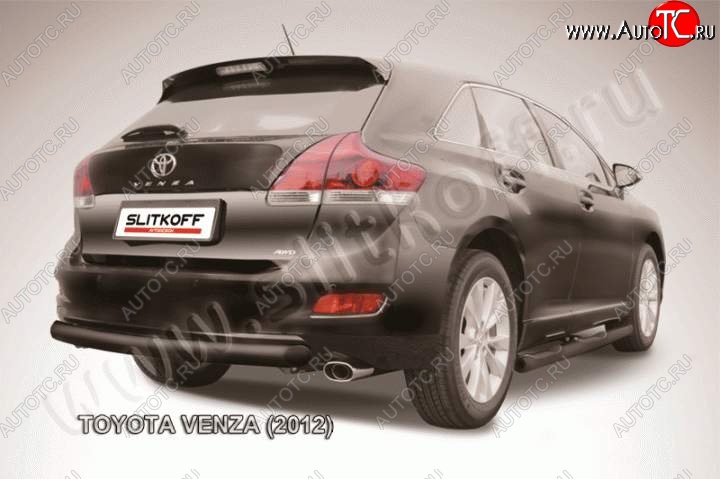 10 199 р. Защита задняя Slitkoff  Toyota Venza  GV10 (2012-2016) (Цвет: серебристый)