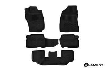 Комплект 3D ковриков салона правый руль Element (полиуретан) Toyota Wish XE20 дорестайлинг (2009-2012)  (Черные)