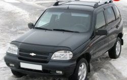 5 299 р. Рейлинги АПС L Chevrolet Niva 2123 дорестайлинг (2002-2008) (Башмак черный, рейлинг серый). Увеличить фотографию 2