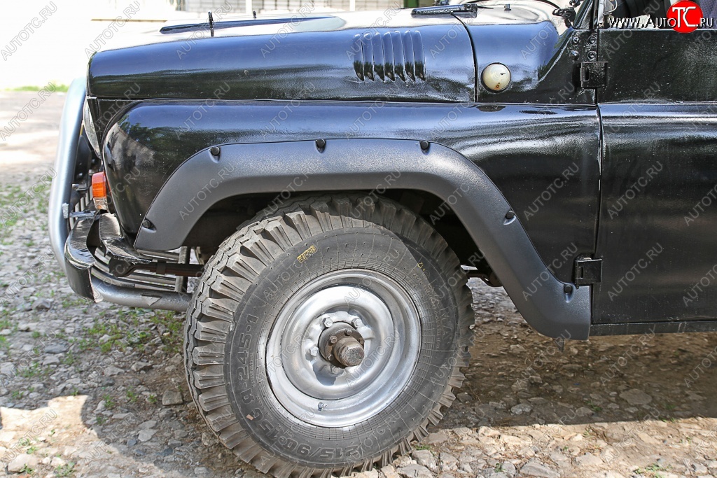 10 399 р. Накладки на колёсные арки RA (50 мм, комплект)  Уаз 469 (1972-2011) (Поверхность шагрень)