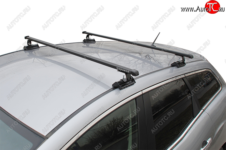2 979 р. Универсальный багажник на крышу с винтовым соединением предусмотренным автопроизводителем Муравей C-15 Dodge Charger (2015-2024) (стандарт 110 см)