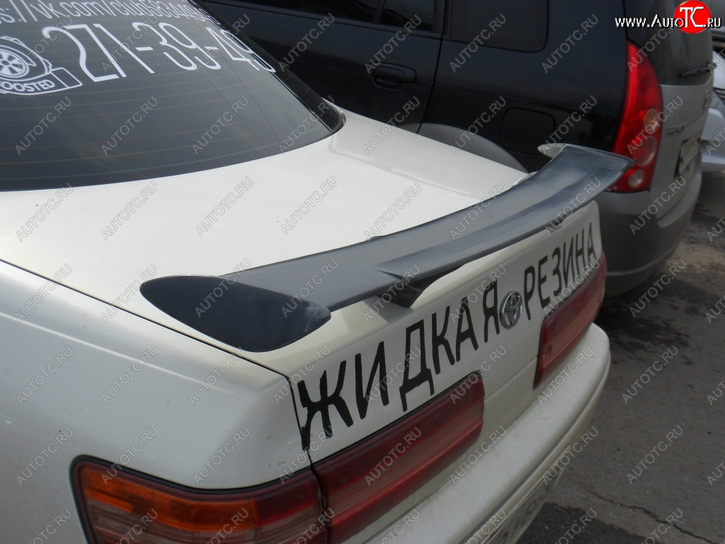 2 799 р. Низкий универсальный спойлер Кураж Renault Thalia (2006-2008) (С местом под стоп сигнал, Неокрашенный, Стоп-сигнал красный)