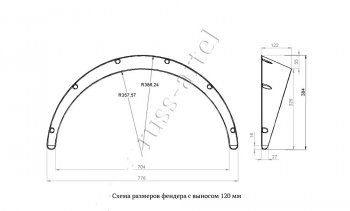 Универсальные накладки на колёсные арки ВАЗ (Лада) 2101 (1970-1988) RA (вылет 120 мм, комплект 4 шт.). (Поверхность шагрень)Цена: 3 249 р.. Увеличить фотографию 1