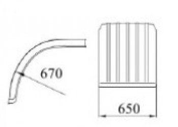 1 299 р. Полукрылок на пластиковое спаренное крыло Master-Plast DAF XF 105 (2005-2013). Увеличить фотографию 2