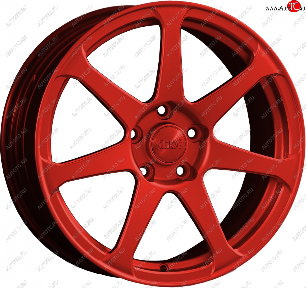 14 599 р. Кованый диск Slik classik R17x7.5 Красный (RED) 7.5x17 Chevrolet Lanos T100 седан (2002-2017) 4x100.0xDIA56.6xET49.0 (Цвет: RED)