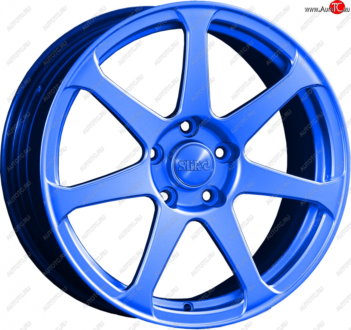 14 499 р. Кованый диск Slik classik R17x7.5 Синий (BLUE) 7.5x17 Toyota Allex E12# 2-ой рестайлинг (2004-2006) 4x100.0xDIA54.1xET39.0 (Цвет: BLUE)