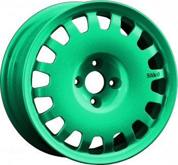 Кованый диск Slik Sport 6.5x15 (Candy изумрудно-зеленый) 6.5x15/4-5x98-120 D54.1-72.6   (Цвет: Candy изумрудно-зеленый)