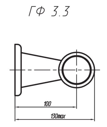 429 р. Фонарь габаритный и контурный Евросвет ГФ 3.3 LED1 Хрусталик   (12В). Увеличить фотографию 2