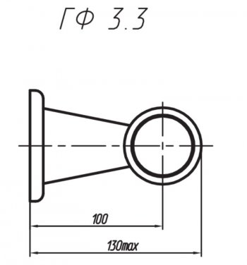 429 р. Фонарь габаритный и контурный Евросвет ГФ 3.3 LED2 ASHOK LEYLAND BOSS 1223 (2000-2024) (12В, Черное кольцо). Увеличить фотографию 3