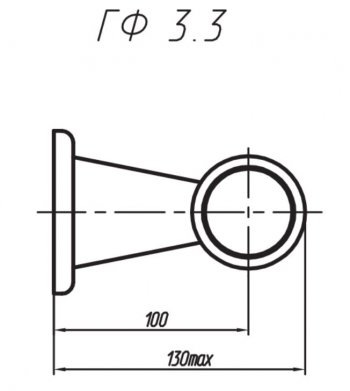 869 р. Фонарь габаритный и контурный Евросвет ГФ 3.3 LED3-1 Солнышко   (12В). Увеличить фотографию 2