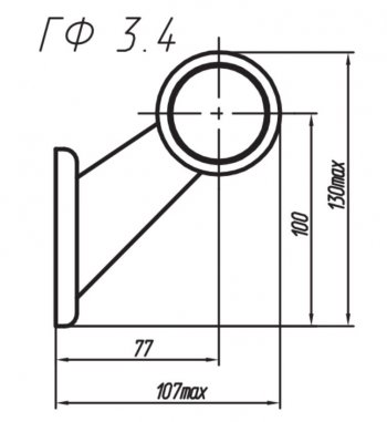 439 р. Фонарь габаритный и контурный Евросвет ГФ 3.4 LED1 Хрусталик Peterbilt 387 (1999-2024) (12В). Увеличить фотографию 2