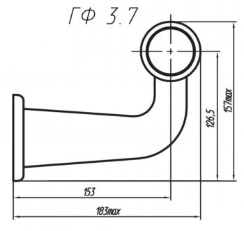 459 р. Фонарь габаритный и контурный Евросвет ГФ 3.7 LED1 Хрусталик DAF CF EURO6 (2013-2024) (12В). Увеличить фотографию 2