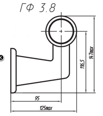 879 р. Фонарь габаритный и контурный Евросвет ГФ 3.8 LED3-1 Солнышко   (12В). Увеличить фотографию 2