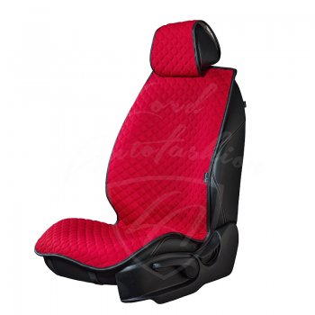 Универсальная накидка на сиденья Hyundai Solaris RB дорестайлинг седан  (2010-2014) Lord Autofashion Кристалл (трикотаж, 4 места). (Красный)Цена: 5 399 р.. Увеличить фотографию 1