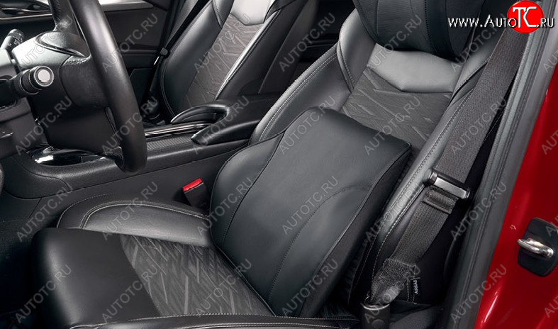 2 049 р. Подушка под поясницу (экокожа Люкс/ Поролон Мемори, 2 шт.) Автопилот BC02 Hyundai Elantra HD (2006-2011) (черный)