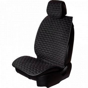 Комплект накидок на сиденья Hyundai Solaris RB дорестайлинг седан  (2010-2014) Lord Autofashion Тейлор (велюр, 2 места). (Чёрный 800)Цена: 3 349 р.. Увеличить фотографию 1