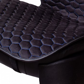 Комплект накидок на сиденья KIA Sorento (UM/Prime) 3 поколение дорестайлинг (2014-2018) Lord Autofashion Тейлор (велюр, 2 места). (Чёрный 800/Синий)Цена: 2 999 р.. Увеличить фотографию 4