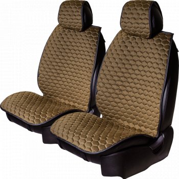 Комплект накидок на сиденья Hyundai Solaris RB дорестайлинг седан  (2010-2014) Lord Autofashion Тейлор (велюр, 2 места). (Бронза 365)Цена: 3 349 р.. Увеличить фотографию 1