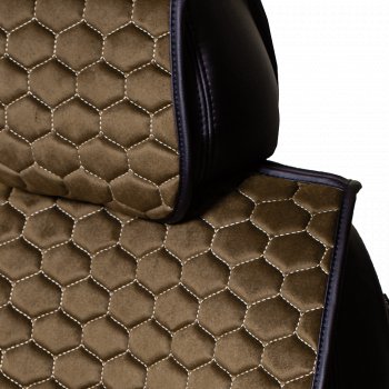 Комплект накидок на сиденья KIA Sorento (UM/Prime) 3 поколение дорестайлинг (2014-2018) Lord Autofashion Тейлор (велюр, 2 места). (Бронза 365)Цена: 2 999 р.. Увеличить фотографию 3