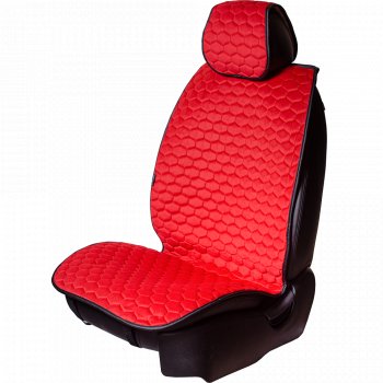 Комплект накидок на сиденья Hyundai Solaris RB рестайлинг седан (2014-2017) Lord Autofashion Тейлор (велюр, 2 места). (Красный 4206)Цена: 3 349 р.. Увеличить фотографию 1