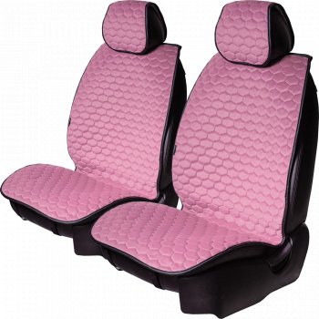 Комплект накидок на сиденья Hyundai Santa Fe DM дорестайлинг (2012-2016) Lord Autofashion Тейлор (велюр, 2 места). (Розовый 465)Цена: 3 349 р.. Увеличить фотографию 1