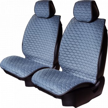 Комплект накидок на сиденья Hyundai Santa Fe DM дорестайлинг (2012-2016) Lord Autofashion Тейлор (велюр, 2 места). (Серо-голубой 290)Цена: 3 349 р.. Увеличить фотографию 1