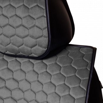 Комплект накидок на сиденья KIA Sorento (UM/Prime) 3 поколение дорестайлинг (2014-2018) Lord Autofashion Тейлор (велюр, 2 места). (Серый 715)Цена: 3 149 р.. Увеличить фотографию 1
