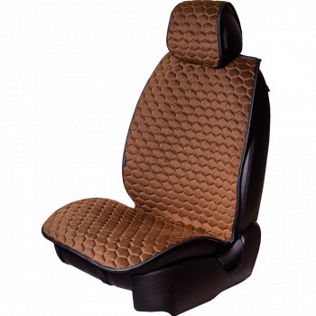 Комплект накидок на сиденья Hyundai Solaris RB рестайлинг седан (2014-2017) Lord Autofashion Тейлор (велюр, 5 мест). (Коричневый 3705)Цена: 6 499 р.. Увеличить фотографию 1