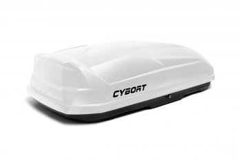 Багажный бокс Hyundai Solaris RB дорестайлинг седан  (2010-2014) CYBORT CarNet (460 л, двухсторонний, быстросъемные крепления краб). (белый матовый с защитным покрытием Raptor)Цена: 32 599 р.. Увеличить фотографию 6