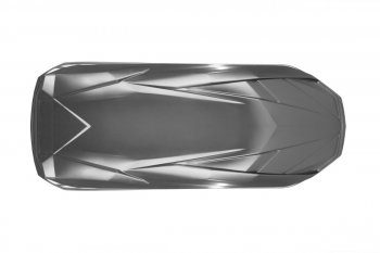 Багажный бокс Hyundai Santa Fe DM дорестайлинг (2012-2016) CYBORT CarNet (460 л, двухсторонний, быстросъемные крепления краб). (серый матовый с защитным покрытием Raptor)Цена: 31 599 р.. Увеличить фотографию 6