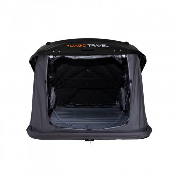 Багажный бокс-палатка Hyundai Solaris RB дорестайлинг седан  (2010-2014) Yuago Travel 2.0 (лето). (Черный бокс, тент графит)Цена: 97 999 р.. Увеличить фотографию 2