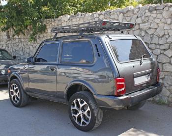15 299 р. Багажник универсальный (с откидными бортами) АПС Chrysler Town and Country NS, GS минивэн (1995-2000) (черный). Увеличить фотографию 6